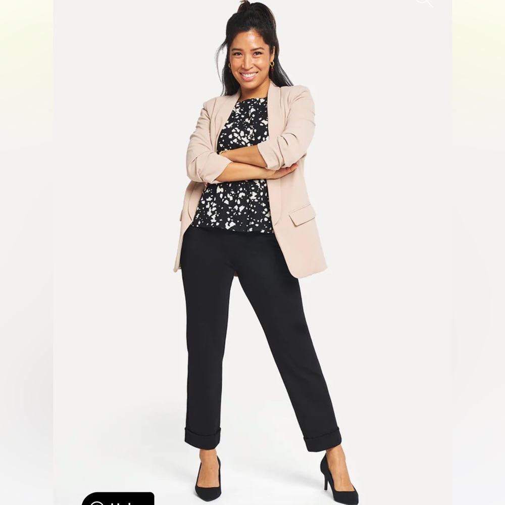 Betabrand Cosmo Lite Dress Pant Yoga cropped Pants (Black)